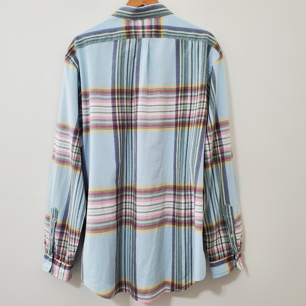 Ralph Lauren Authentic Indian Madras Long Sleeve Button Down Shirt XXL - Picture 5 of 8